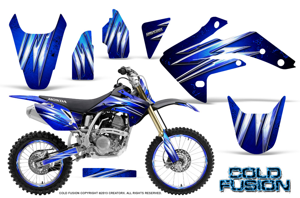 Honda CRF150R 07-10 Graphics Kit Cold Fusion Blue NP Rims